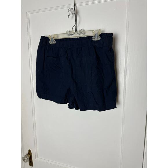 Loft Outlet Navy Blue Lightweight Relaxed Fit Pull On Cotton Chino Shorts Large - Picture 3 of 6